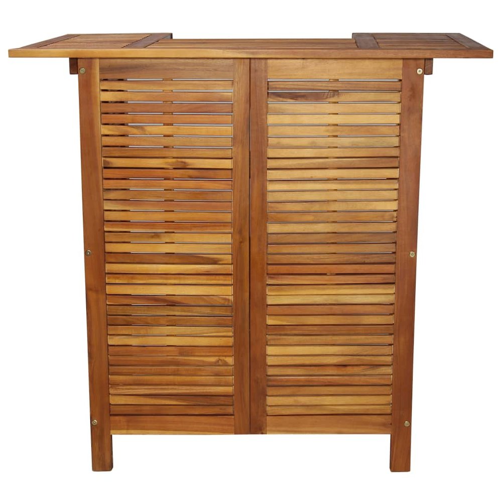 Bar Table Warm Brown Solid Acacia Wood 43.3x19.7x41.3 in. Picture 6