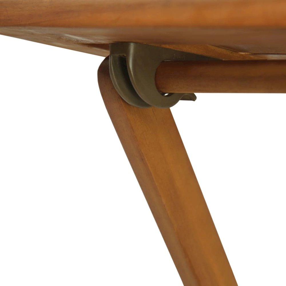 Bistro Set Warm Wood Tone Solid Acacia Wood Foldable Bistro Set. Picture 10
