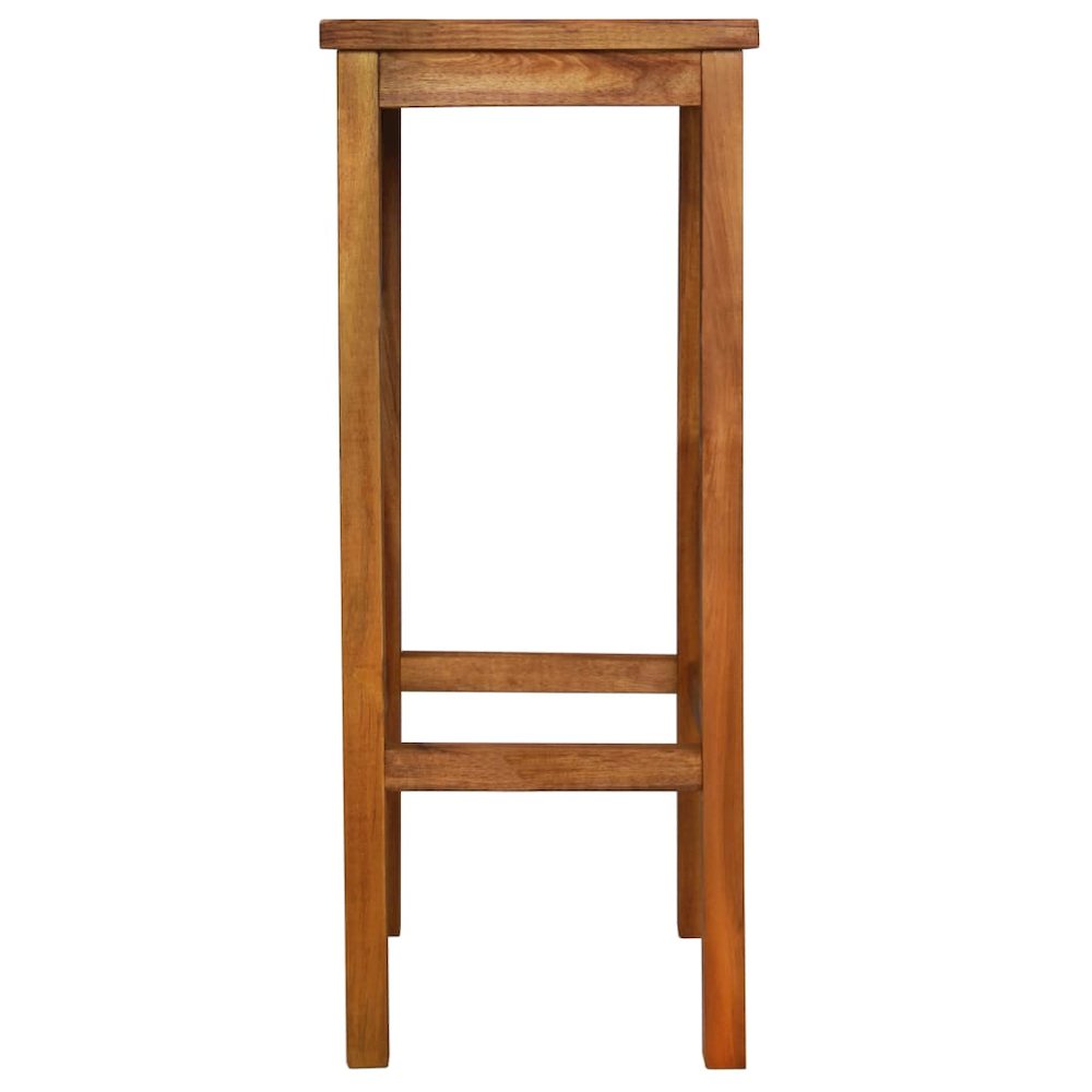 Bar Chair Set of 2 Natural wood Solid acacia wood Medium. Picture 3