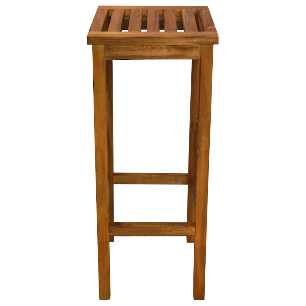 Bar Chair Set of 2 Natural wood Solid acacia wood Medium. Picture 6