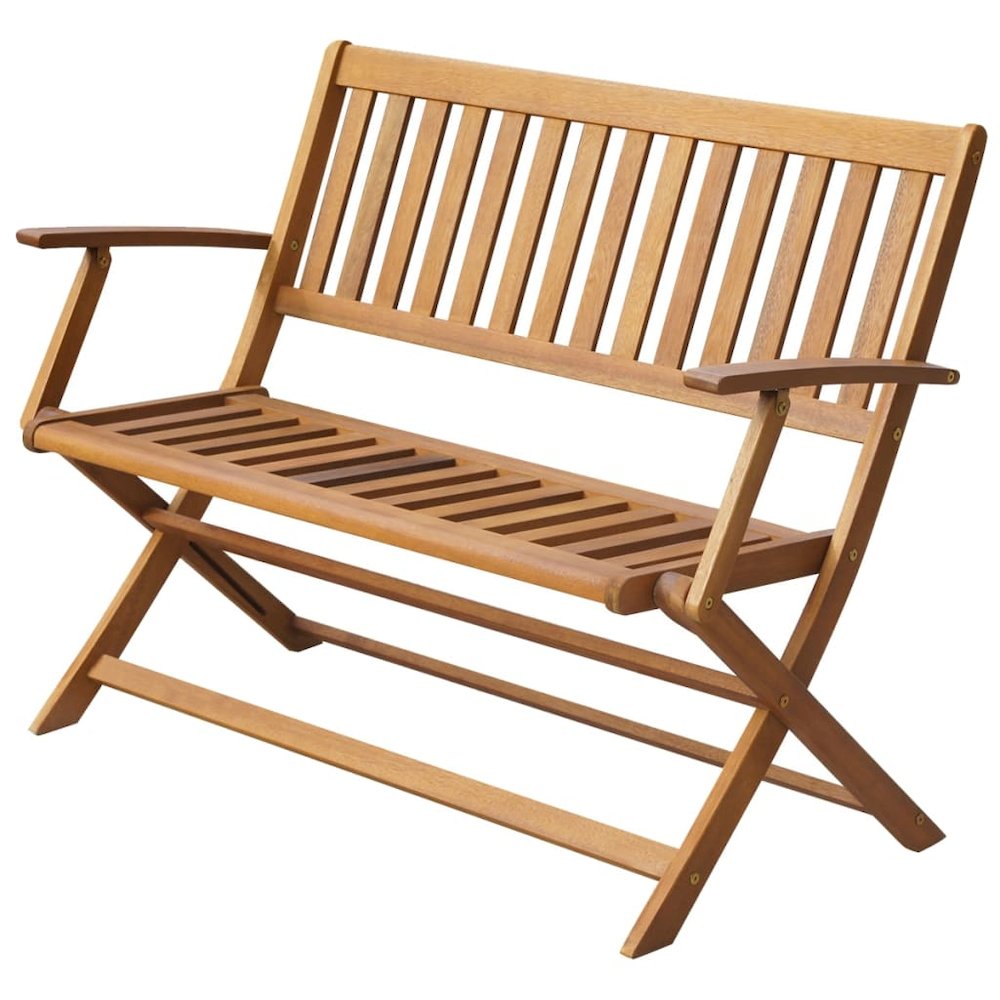 Garden Bench Natural Wood Brown Solid Acacia Wood Standard. Picture 1