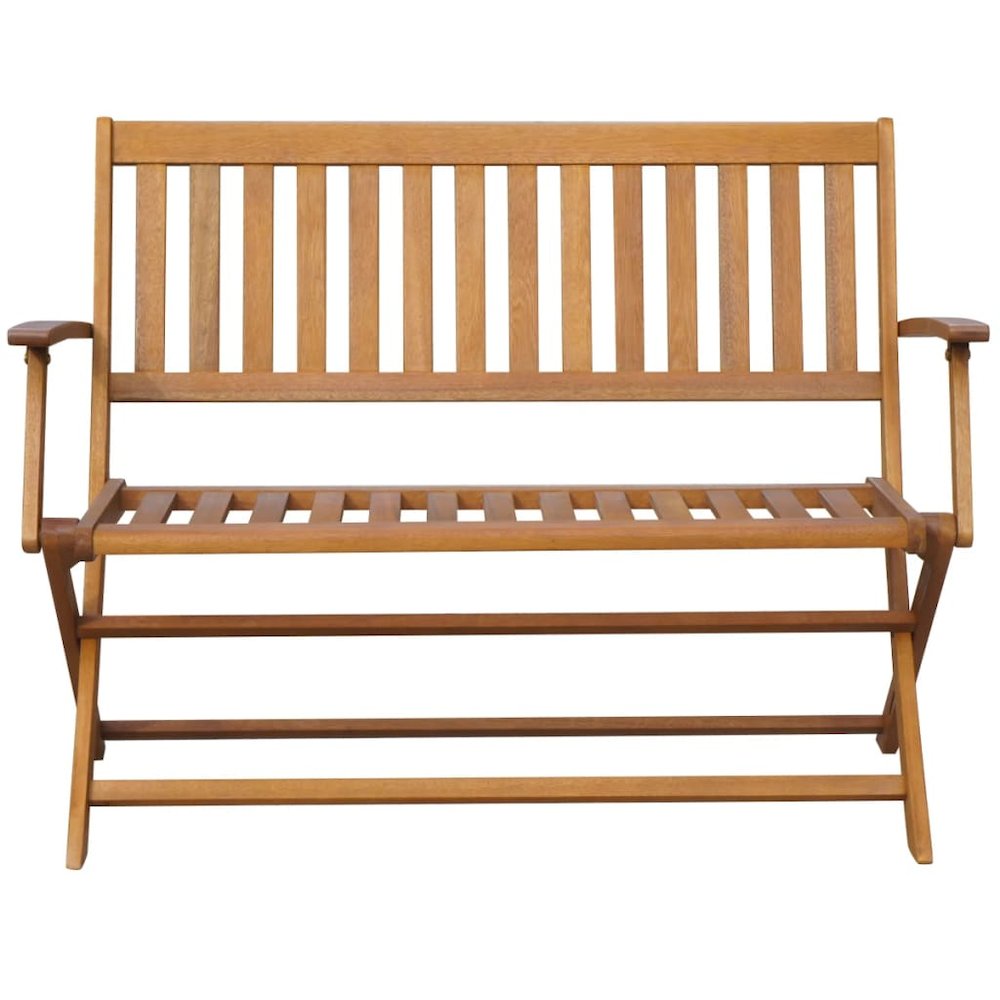 Garden Bench Natural Wood Brown Solid Acacia Wood Standard. Picture 2