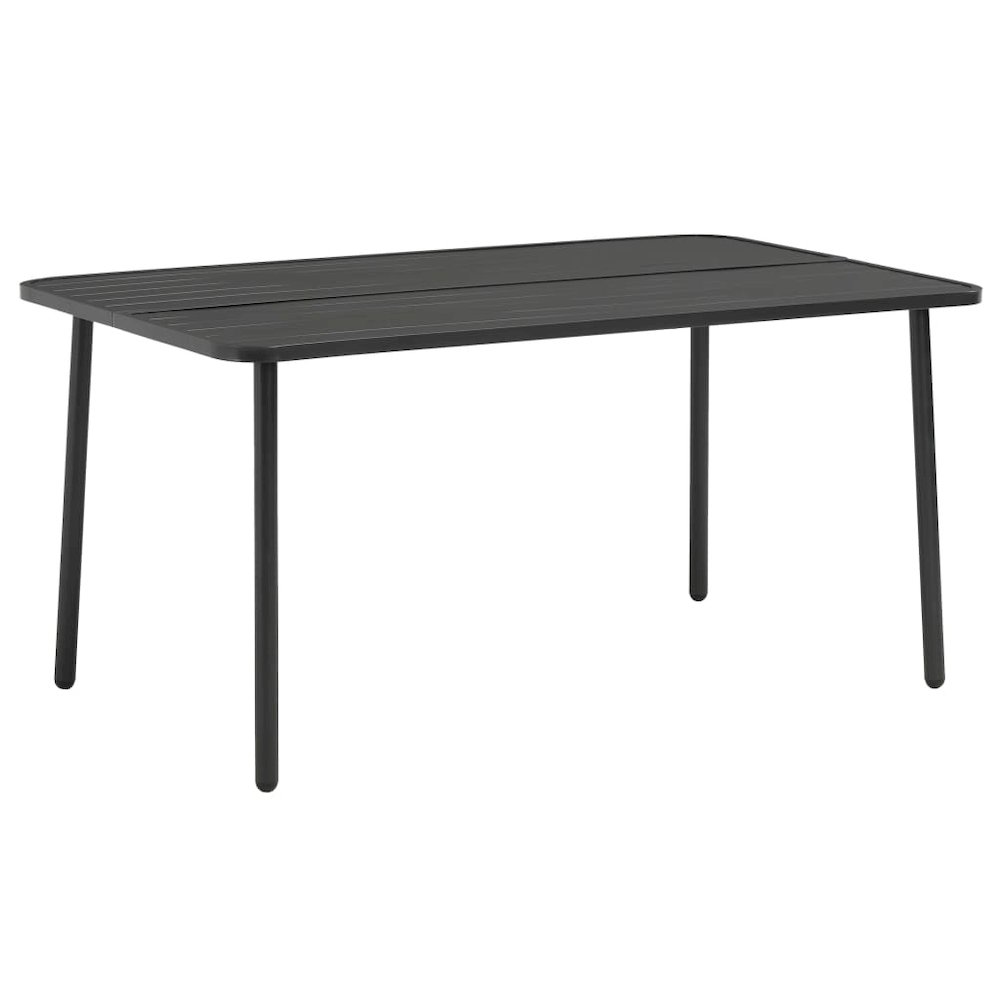 Outdoor Table Dark Grey E-coated and powder-coated steel. Picture 1