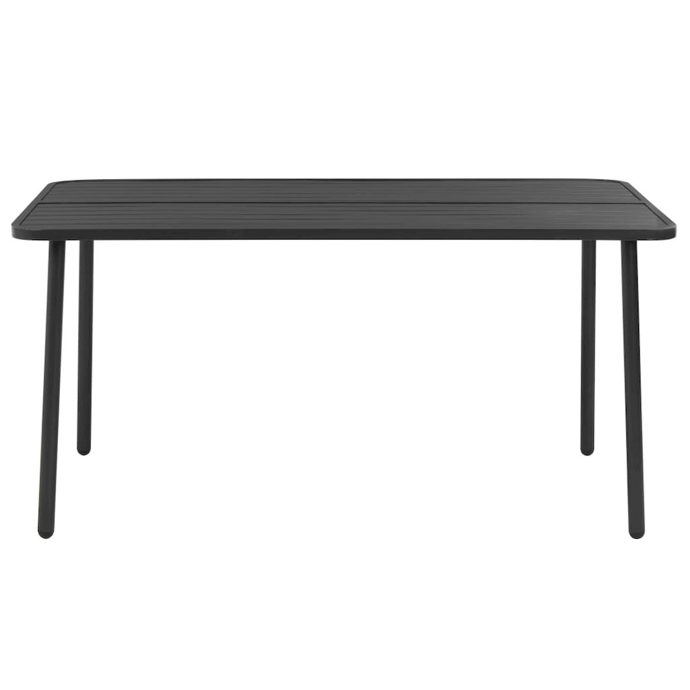 Outdoor Table Dark Grey E-coated and powder-coated steel. Picture 2