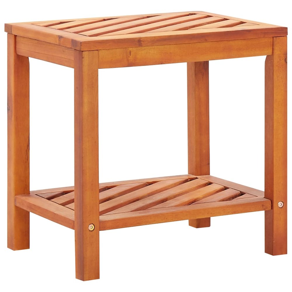 Side Table Natural wood Solid acacia wood Small Durable. Picture 1