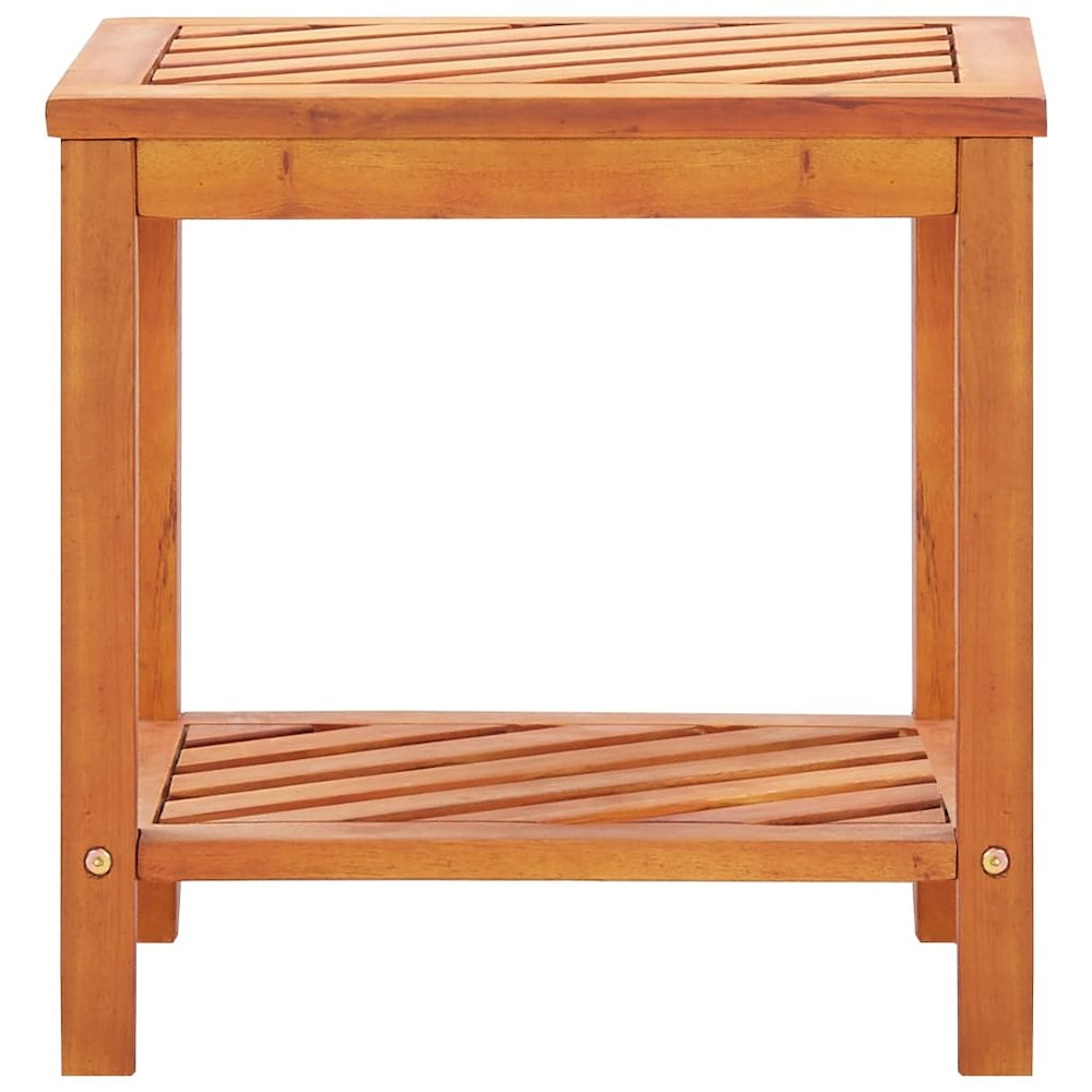 Side Table Natural wood Solid acacia wood Small Durable. Picture 2