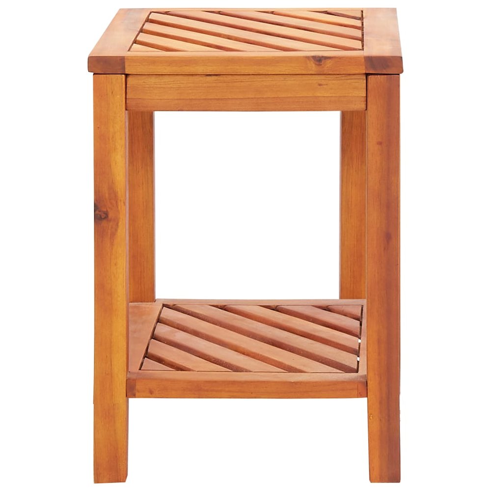 Side Table Natural wood Solid acacia wood Small Durable. Picture 3