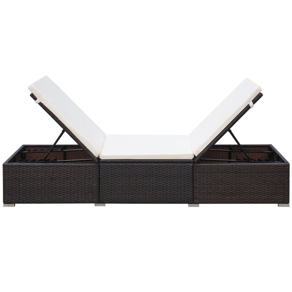 Sunlounger Brown and cream white. Picture 4