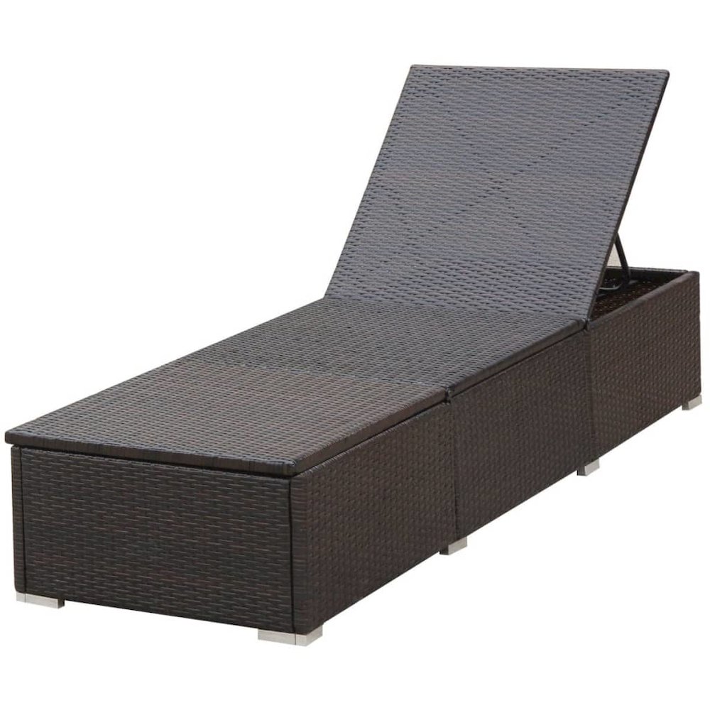 Sunlounger Brown and cream white. Picture 6