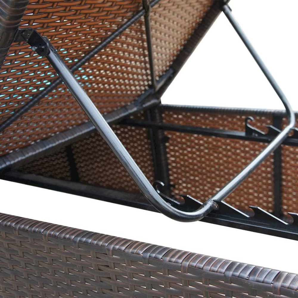 Sunlounger Brown and cream white. Picture 7