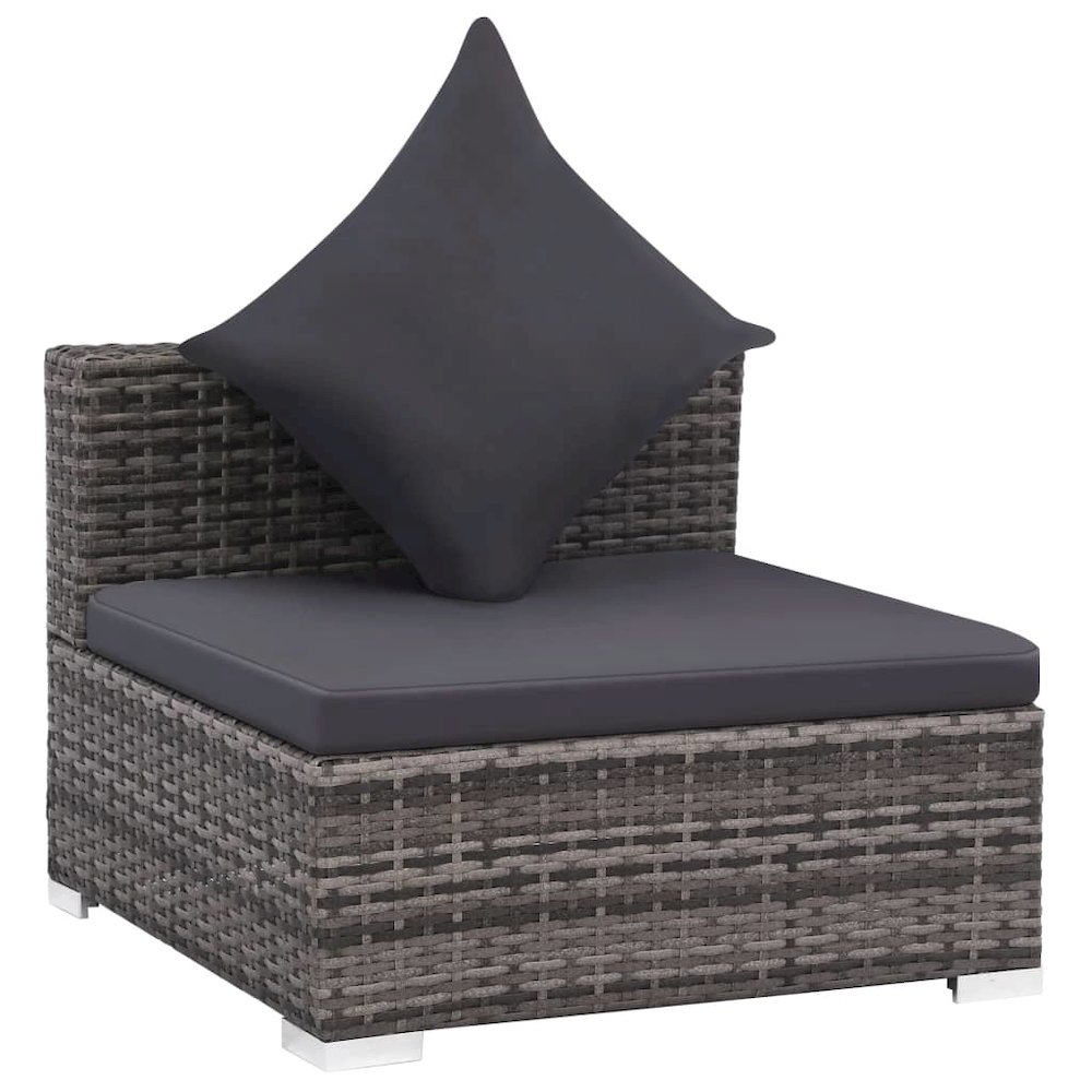 Rattan Sofa Set Grey & Dark Grey. Picture 7