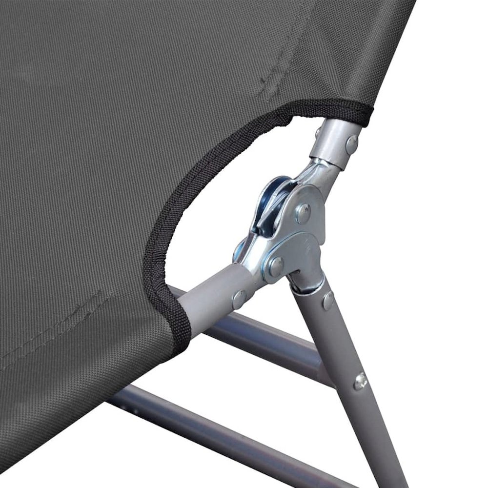 Sunlounger Grey Powder-coated steel 74.4 x 22.8 x 10.6 in. Picture 5
