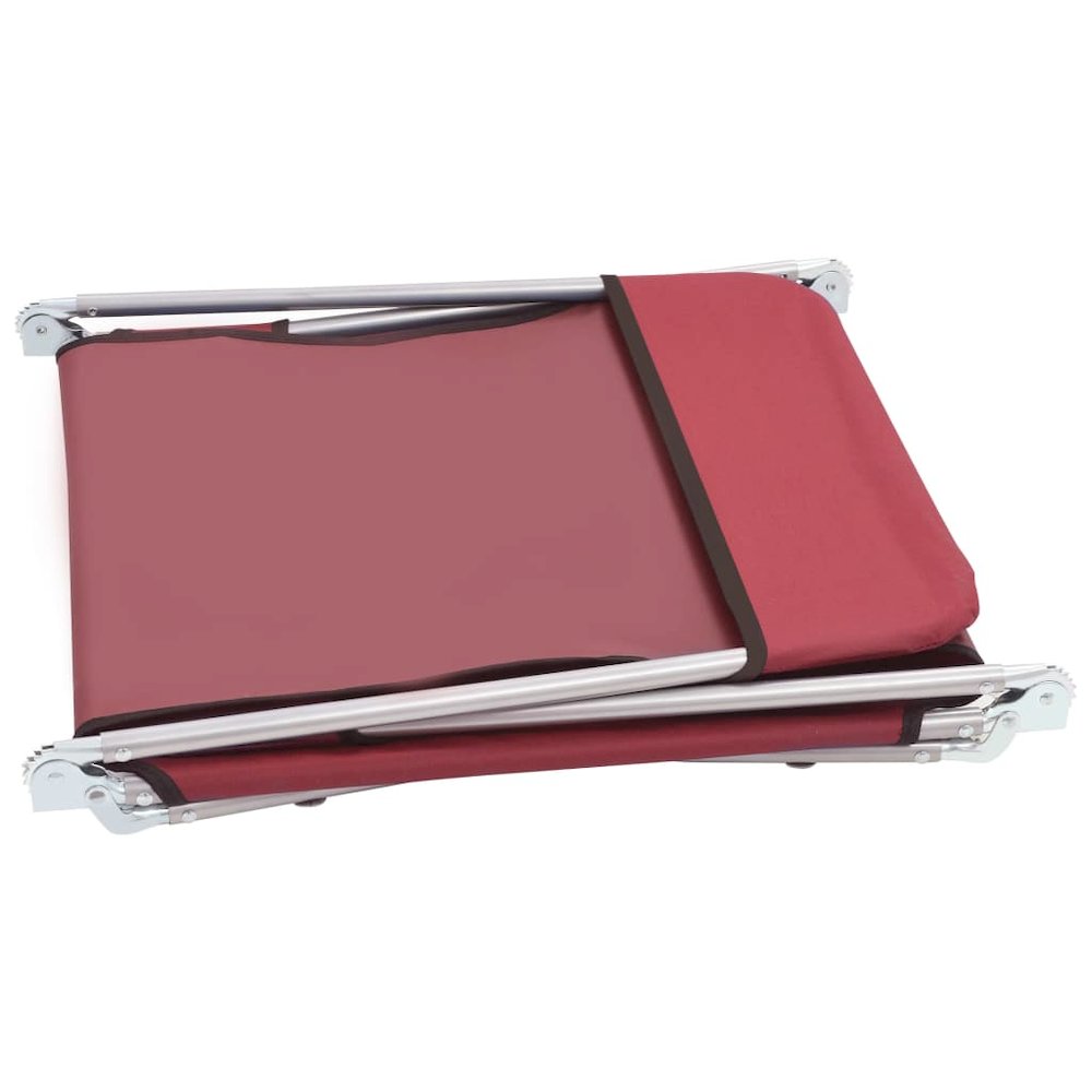 Sunlounger Set of 2 Red. Picture 5