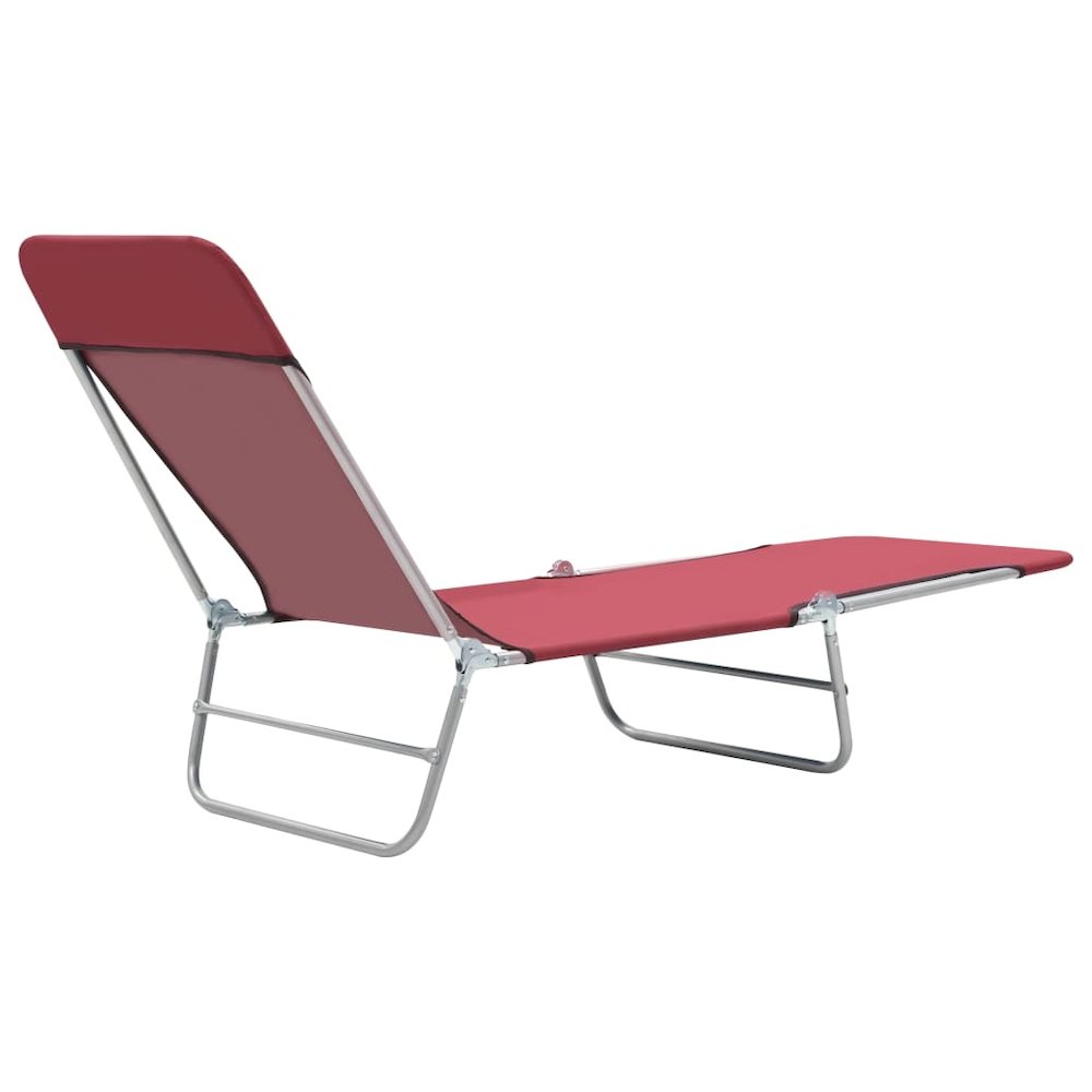Sunlounger Set of 2 Red. Picture 6