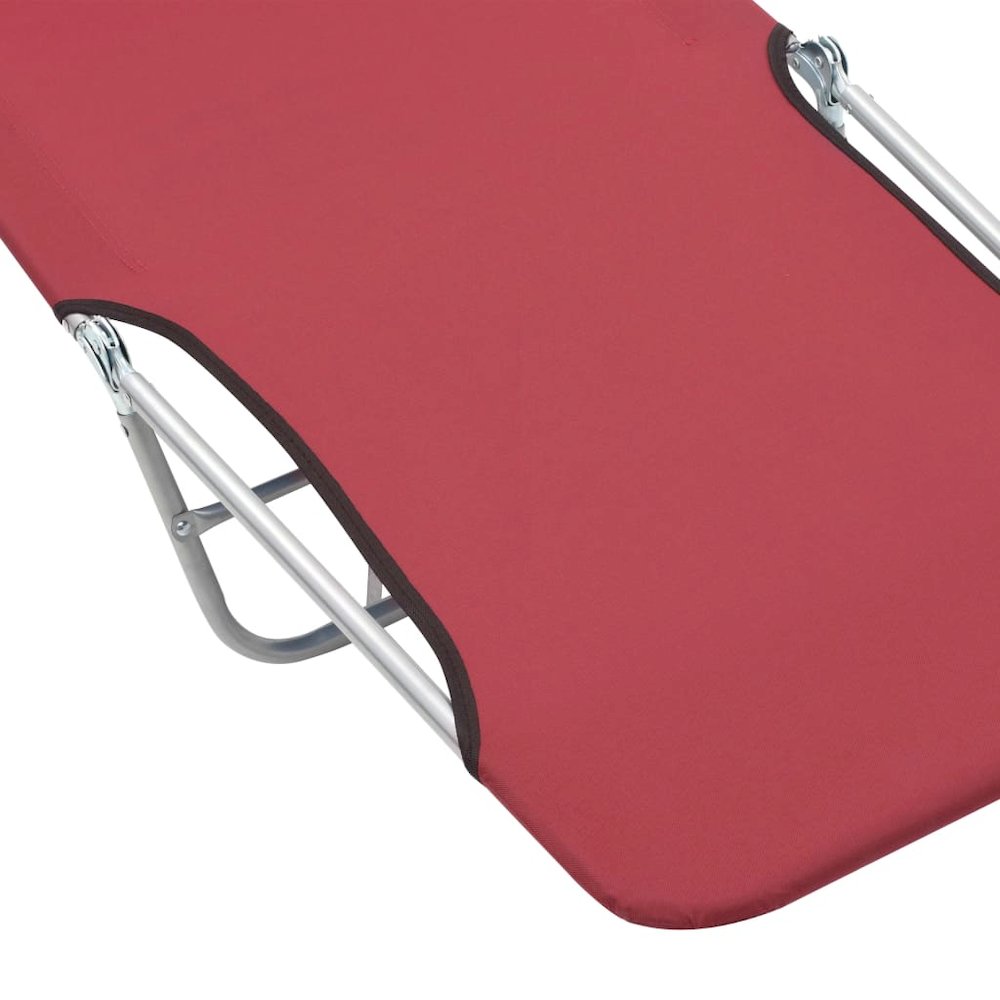 Sunlounger Set of 2 Red. Picture 8