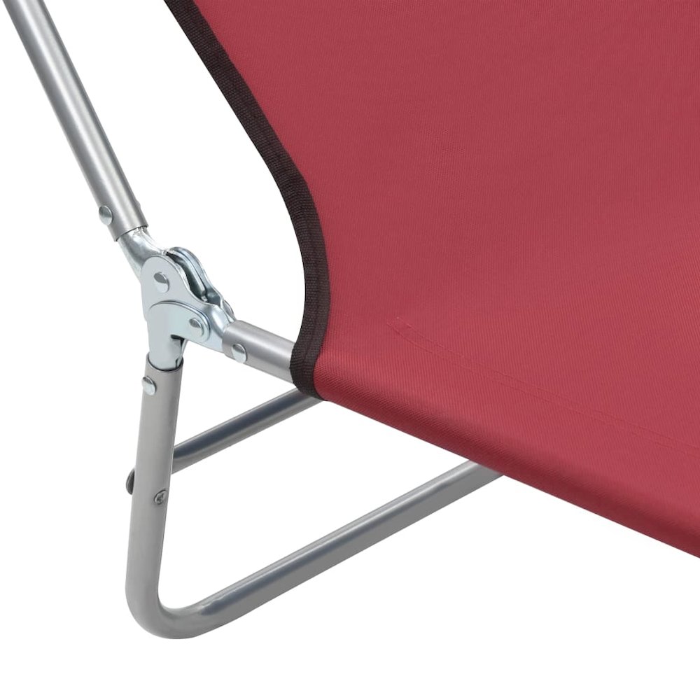 Sunlounger Set of 2 Red. Picture 9