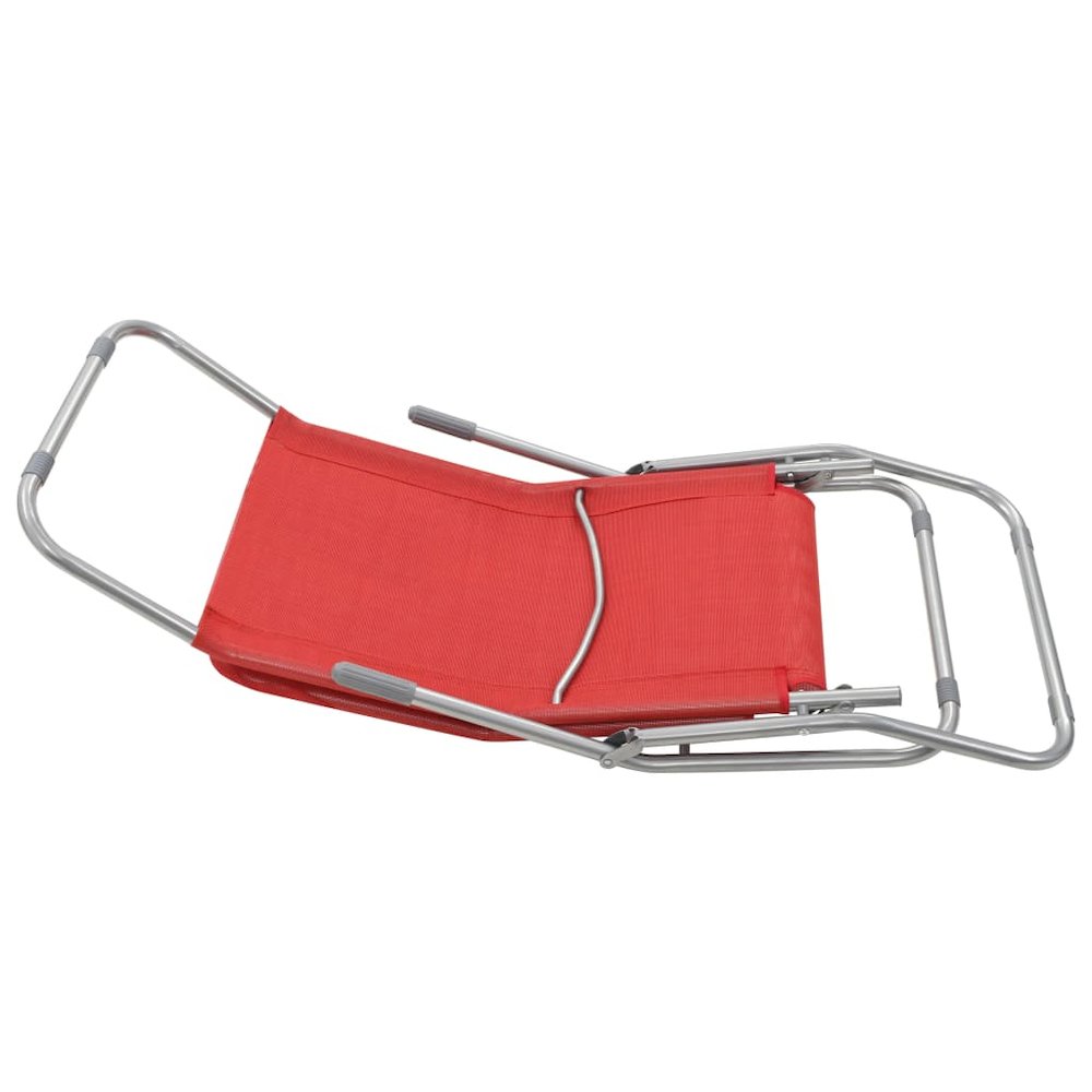 Sunlounger Set of 2 Red Textilene, Powder-coated steel Standard. Picture 8