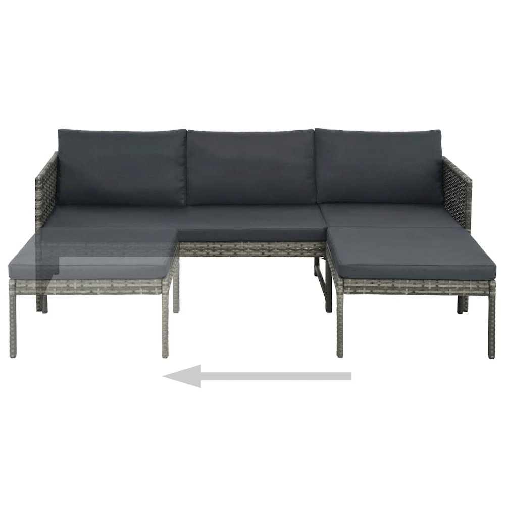 Garden Sofa Grey, Dark Grey. Picture 3