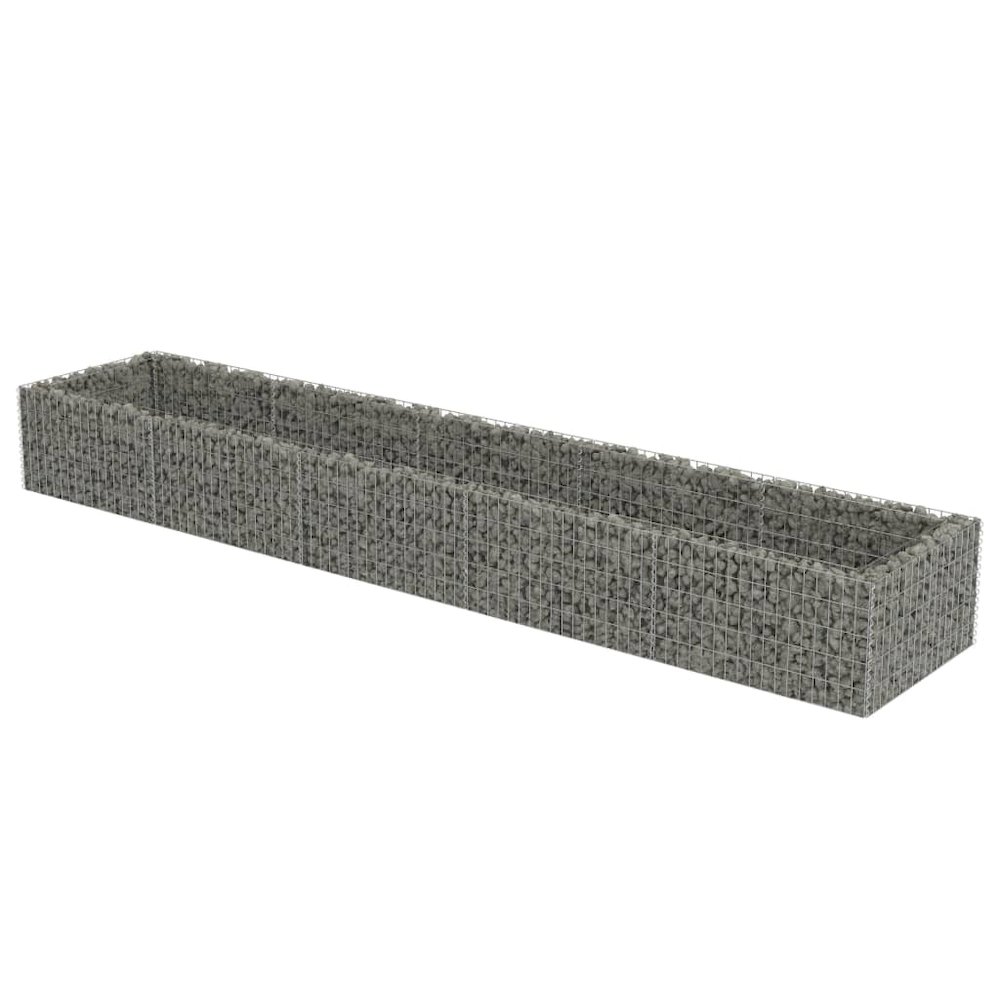 Gabion Raised Bed Silver Galvanized steel 177.2 x 35.4 x 19.7 in. Picture 2