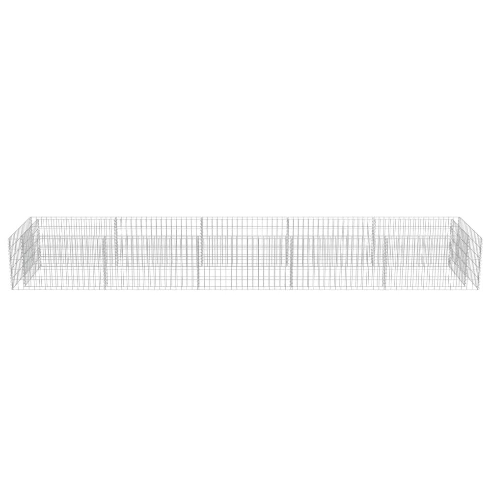 Gabion Raised Bed Silver Galvanized steel 177.2 x 35.4 x 19.7 in. Picture 5
