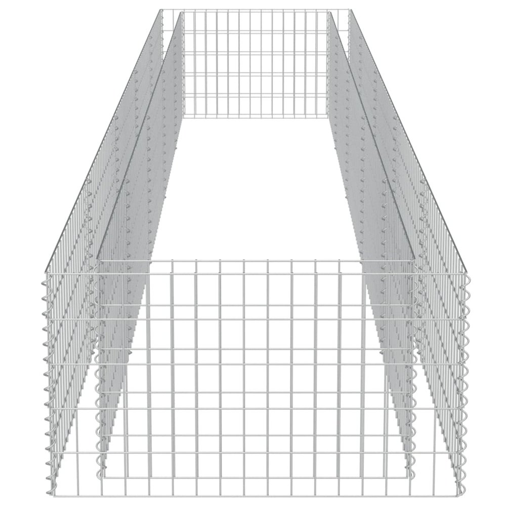 Gabion Raised Bed Silver Galvanized steel 177.2 x 35.4 x 19.7 in. Picture 6