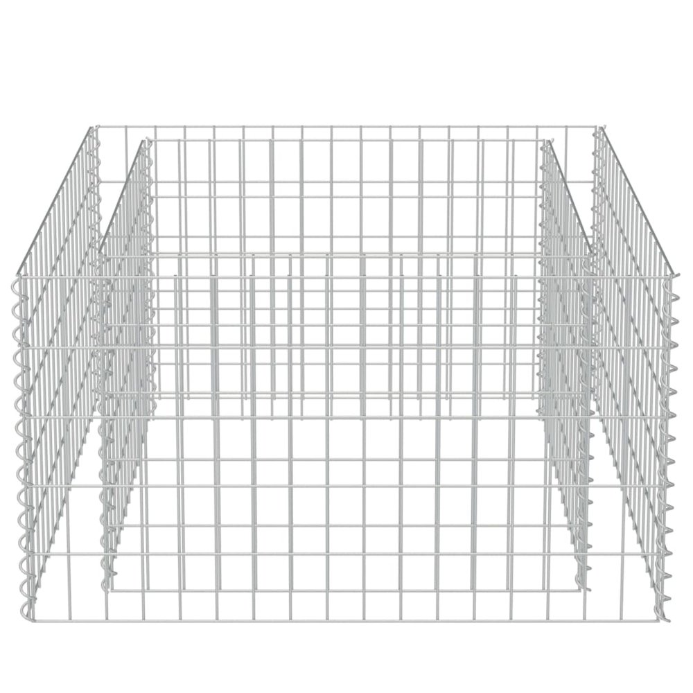 Gabion Raised Bed Silver Galvanized steel 35.4 x 35.4 x 19.7 in. Picture 5