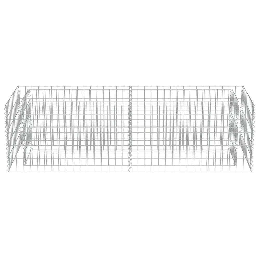 Gabion Raised Bed Silver Galvanized steel 70.9 x 19.7 x 19.7 in. Picture 5