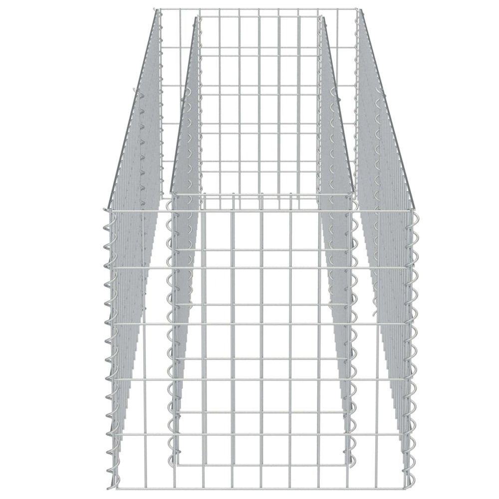 Gabion Raised Bed Silver Galvanized steel 70.9 x 19.7 x 19.7 in. Picture 6