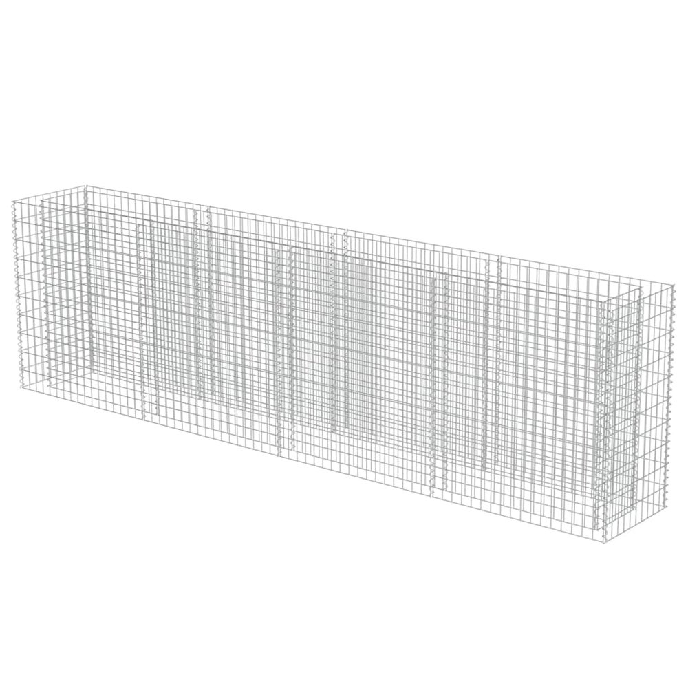 Gabion Raised Bed Silver Galvanized Steel Large. Picture 3