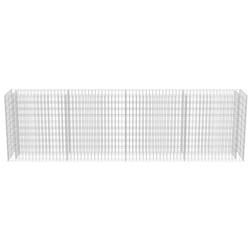 Gabion Raised Bed Silver Galvanized Steel Large. Picture 5