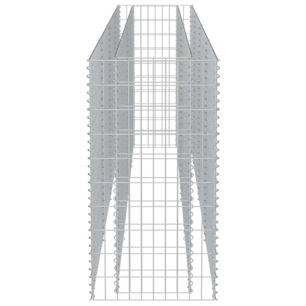 Gabion Raised Bed Silver Galvanized Steel Large. Picture 6