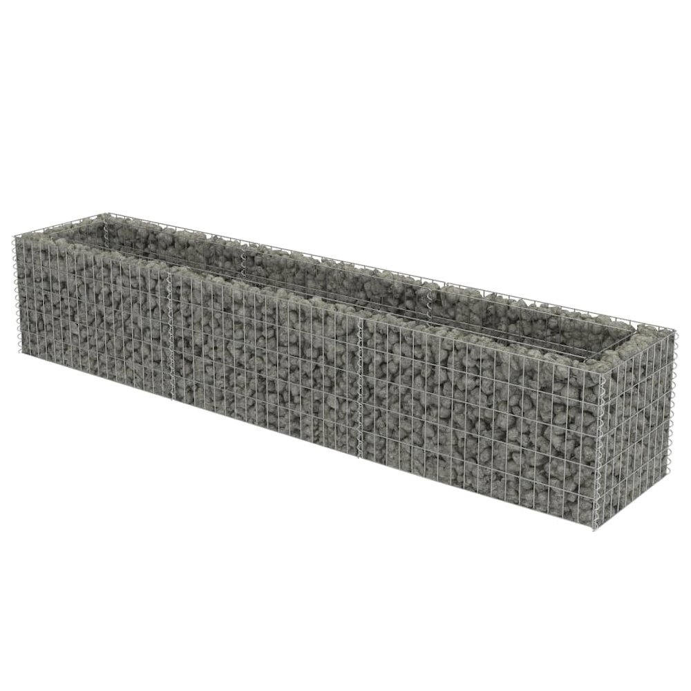 Gabion Raised Bed Silver Galvanized Steel Large Durable. Picture 2