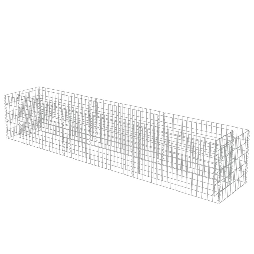 Gabion Raised Bed Silver Galvanized Steel Large Durable. Picture 3