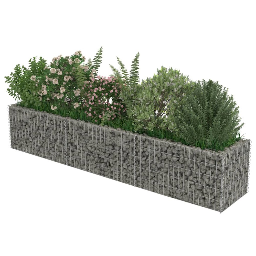 Gabion Raised Bed Silver Galvanized Steel Large Durable. Picture 4