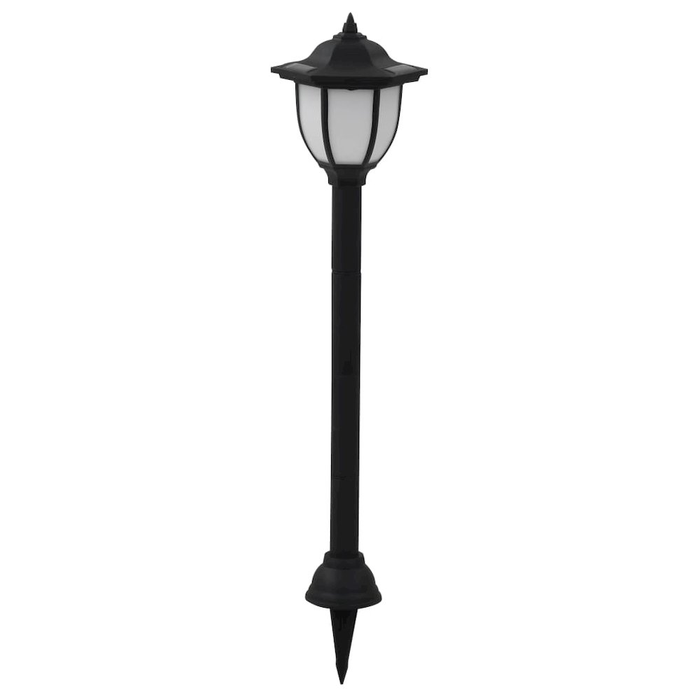 Solar Lamp Set of 3 Black Polypropylene Standard Solar. Picture 2