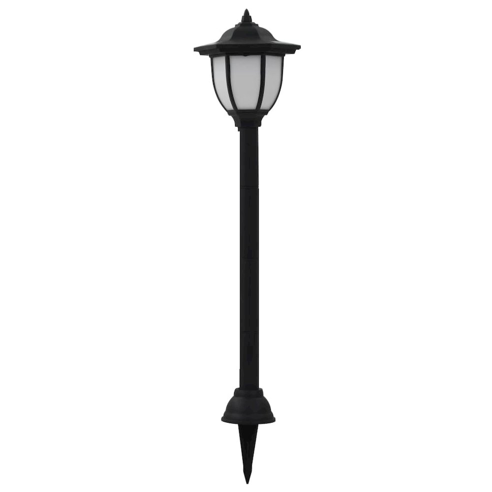 Solar Lamp Set of 3 Black Polypropylene Standard Solar. Picture 3
