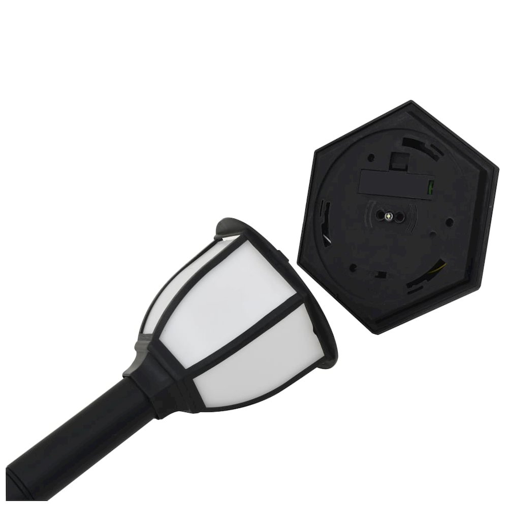 Solar Lamp Set of 3 Black Polypropylene Standard Solar. Picture 5
