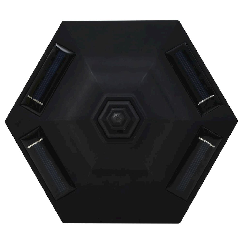 Solar Lamp Set of 3 Black Polypropylene Standard Solar. Picture 8