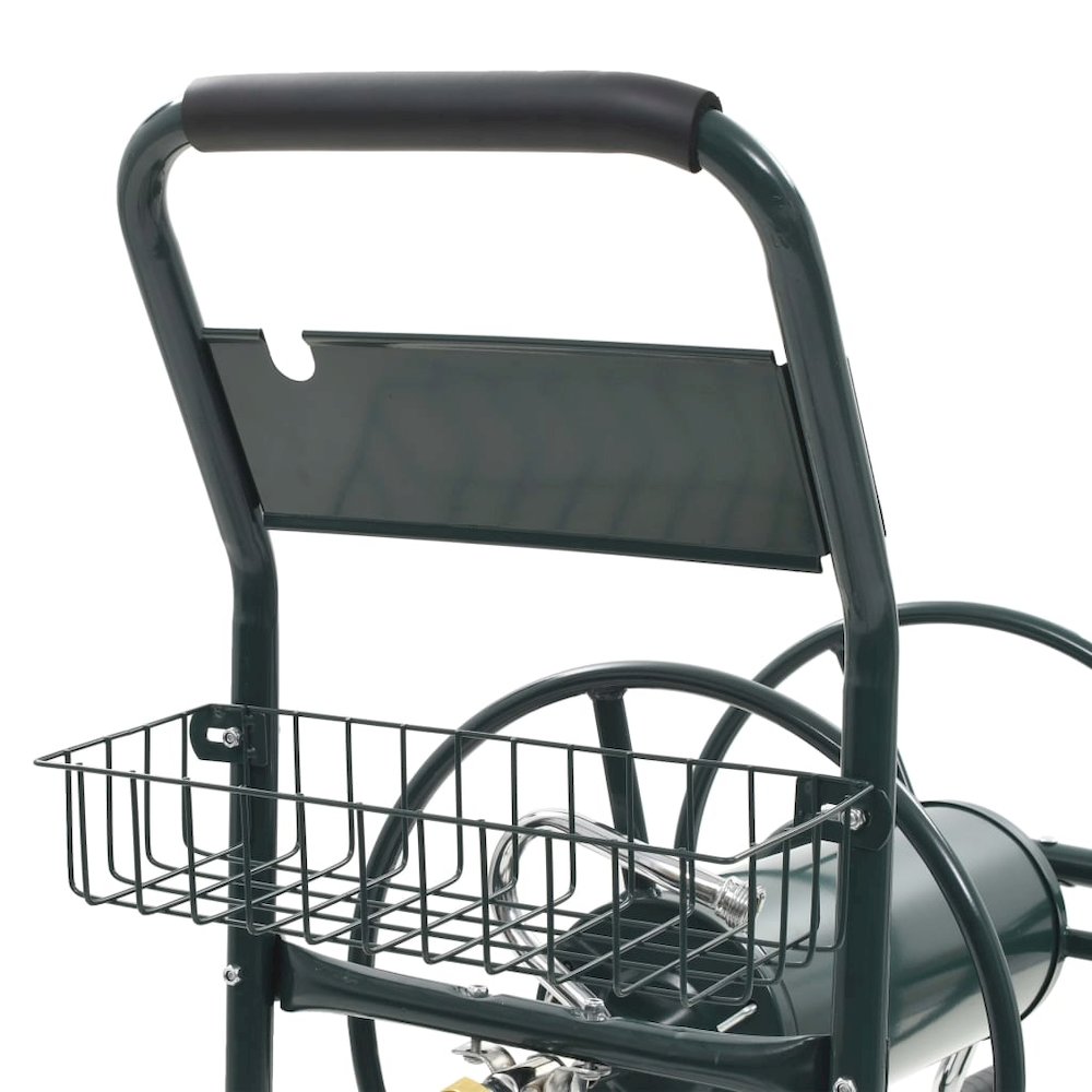 vidaXL Garden Hose Trolley with 1/2" Hose Connector 246ft Steel, 143777. Picture 4