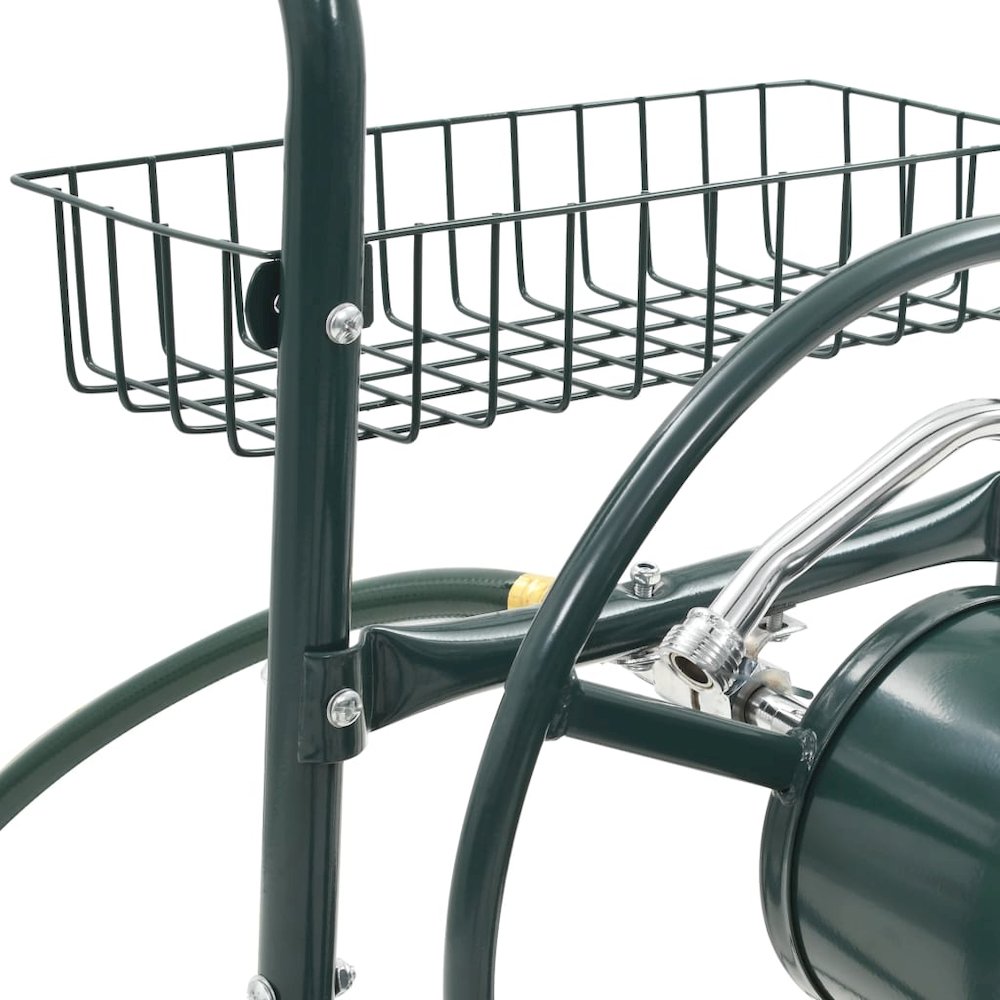 vidaXL Garden Hose Trolley with 1/2" Hose Connector 246ft Steel, 143777. Picture 6