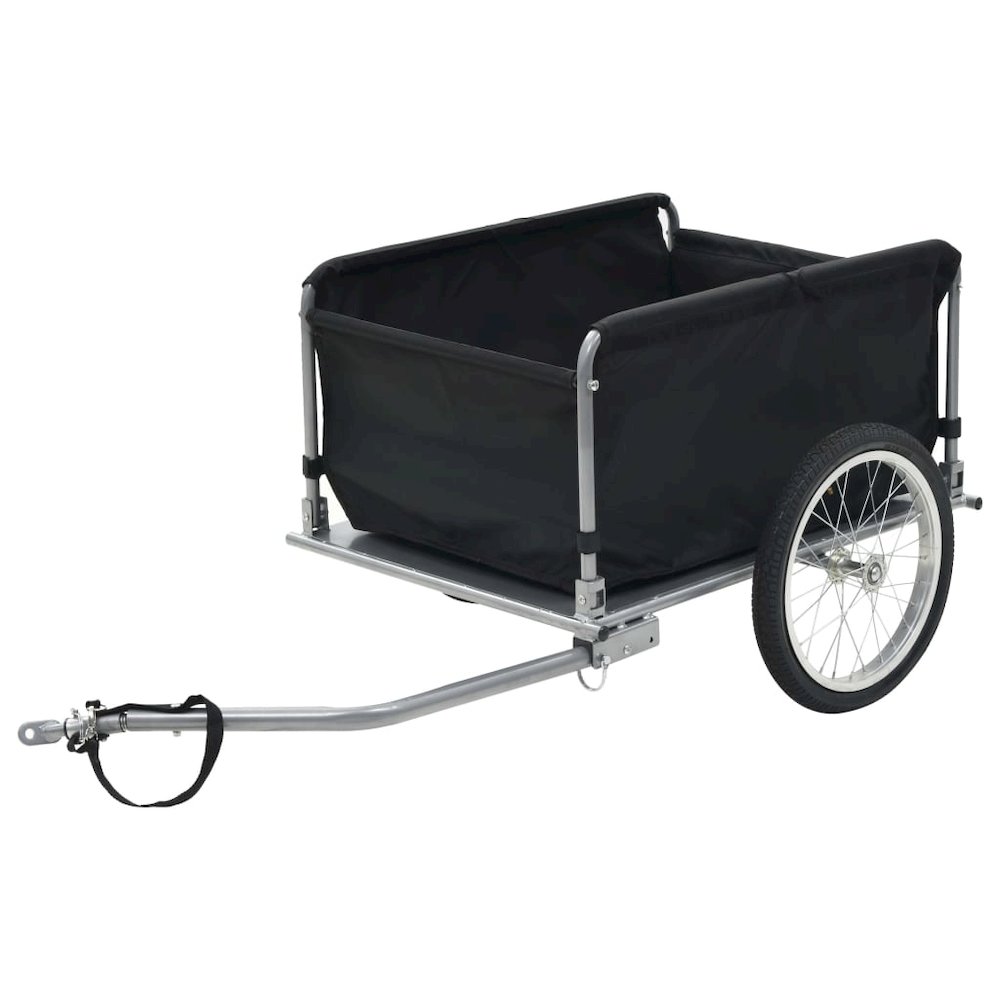 vidaXL Bike Cargo Trailer Black and Yellow 65 kg, 91684. Picture 3