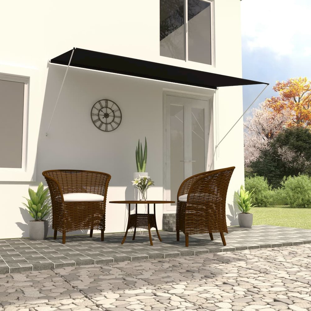 Awning Anthracite Steel frame, polyester fabric with PA coating. Picture 1