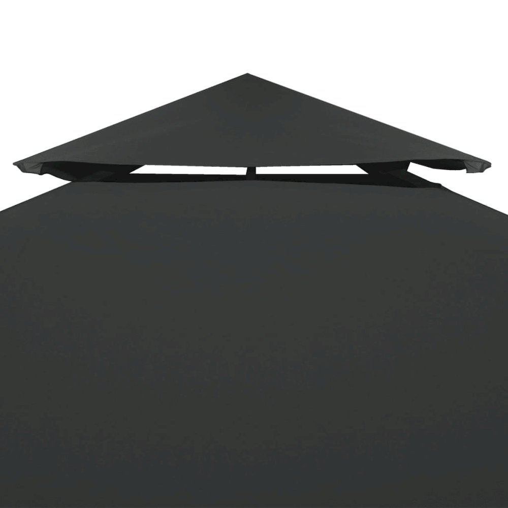 Gazebo Top Cover Anthracite Polyester with PVC coating. Picture 3