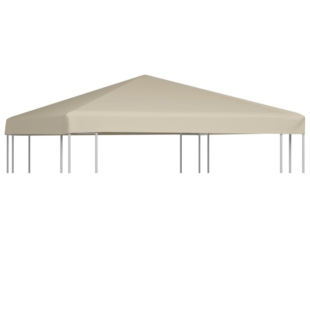 Gazebo Top Cover Beige Polyester with PVC coating 9.8 x 9.8 feet. Picture 1