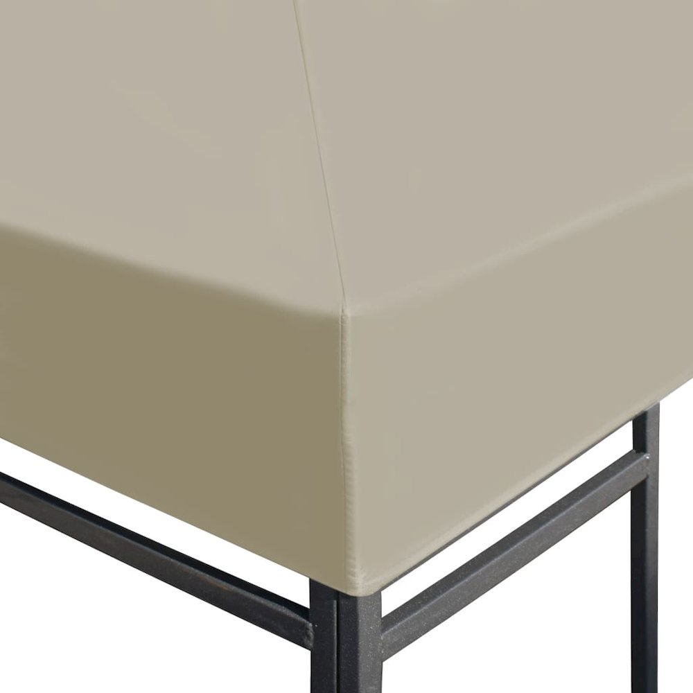 Gazebo Top Cover Beige Polyester with PVC coating 9.8 x 9.8 feet. Picture 3