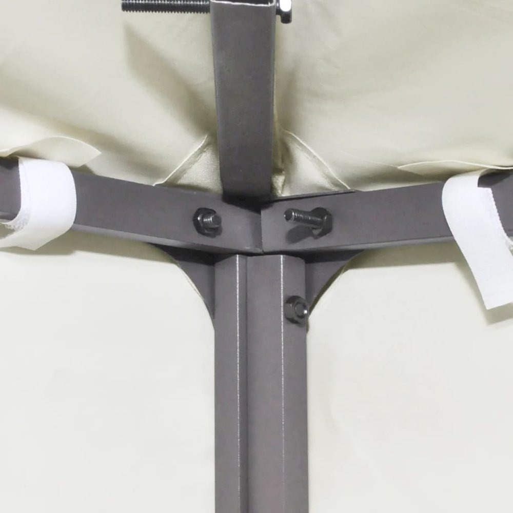Gazebo Top Cover Cream White Polyester with PVC coating. Picture 5
