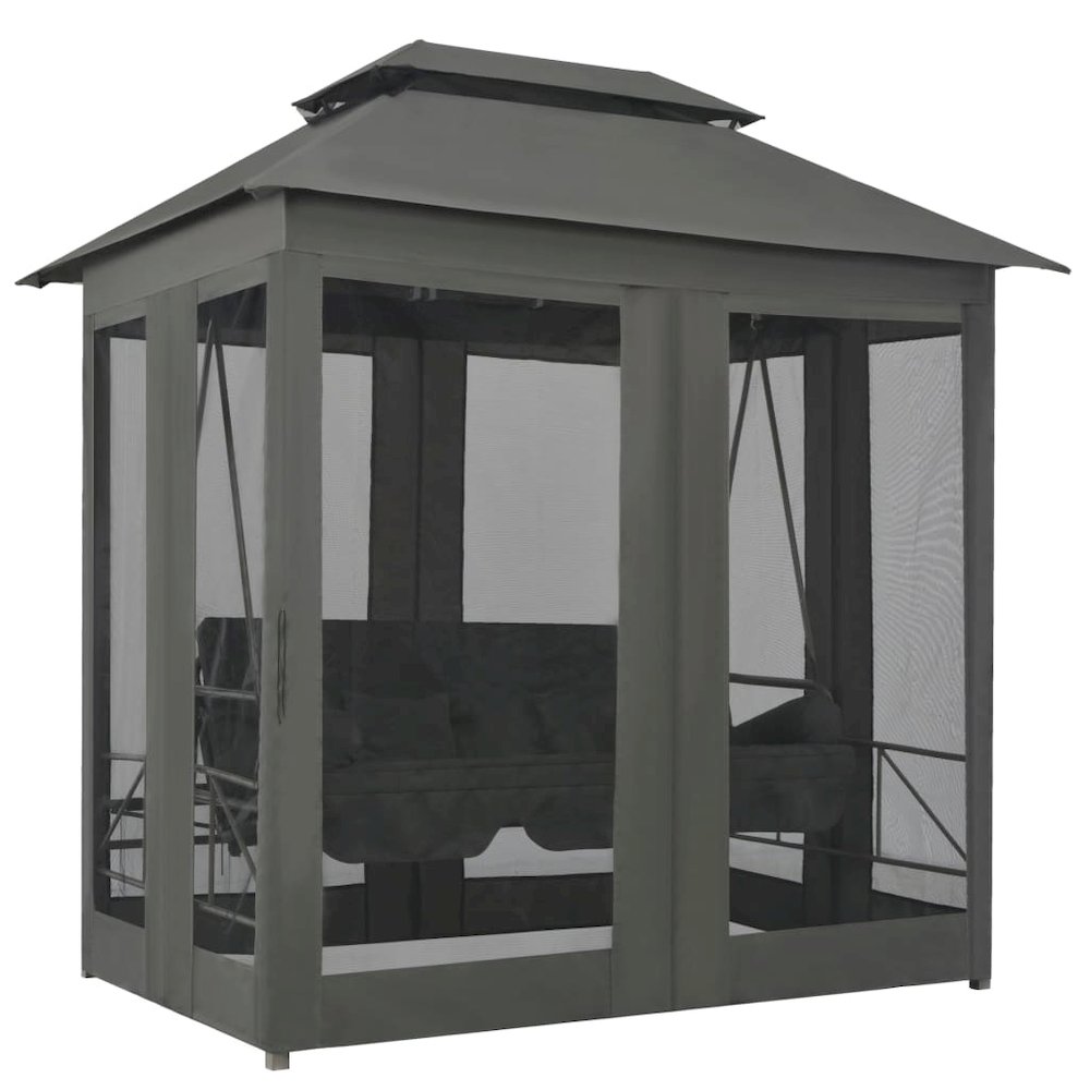 Hammock Anthracite Powder-coated steel, Polyester Extra Large. Picture 4
