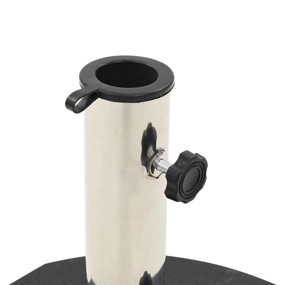Umbrella Base Black Granite Medium Umbrella Base Round Modern. Picture 5