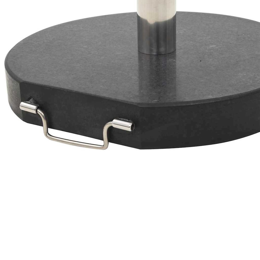 Umbrella Base Black Granite Medium Umbrella Base Round Modern. Picture 7
