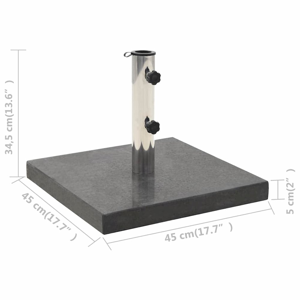 Parasol Base Black Granite 17.7 in x 17.7 in base Parasol Base. Picture 9
